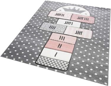 Дитячий килимок-надувний килимок з мериноса розміром 80x150 см (120 см х 170 см) в сіро-рожевому кремовому кольорі розміром 80x150 см (120 см х 170 см)