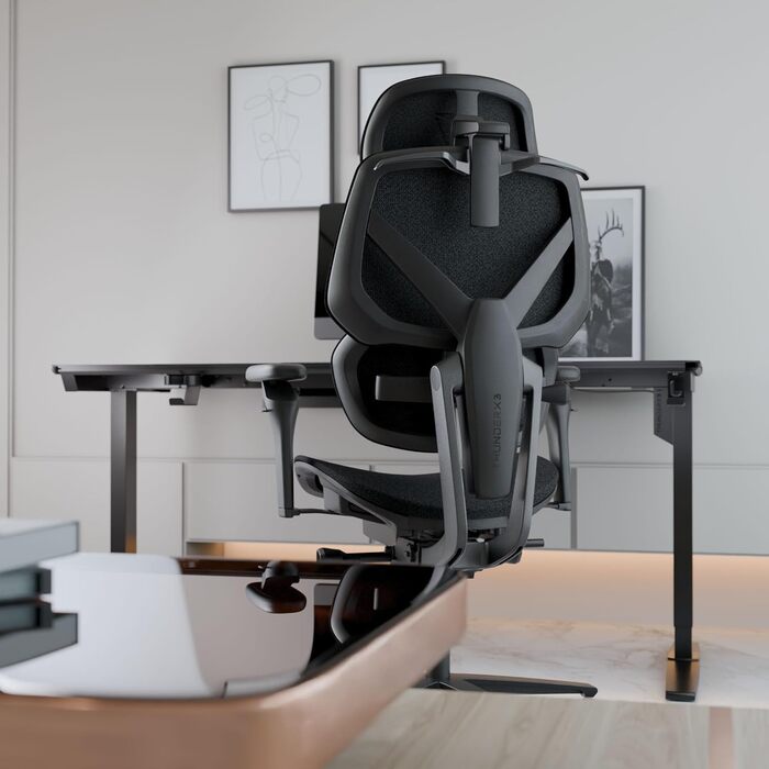 Ігровий крісло ThunderX3 Flex Pro Loft сірого кольору | Ергономічне офісне крісло з тканинною оббивкою, регулювання 19D, 5D підлокітники, механізм SYNC6, дихаюча тканина, для офісу та геймінгу