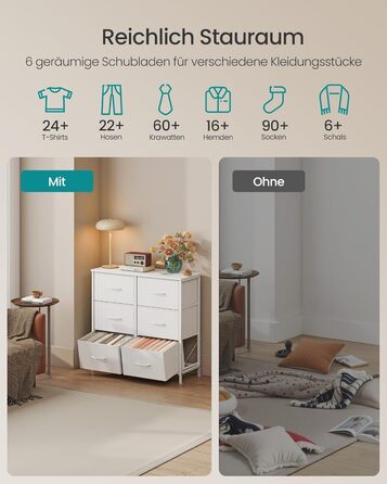 Комод SONGMICS з 8 висувними ящиками, шафа для зберігання, сталь, MDF, фліс, для спальні, прихожої, вітальні, вінтажний коричневий-чорний