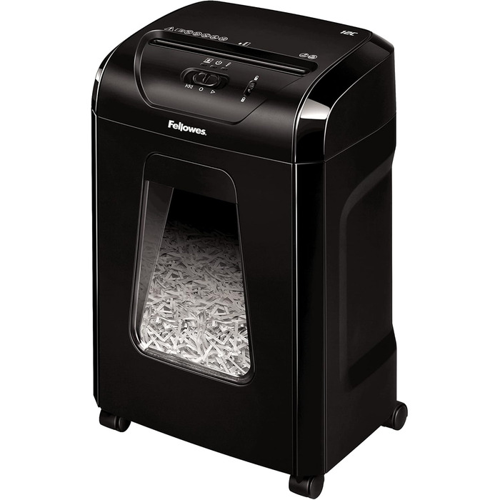 Fellowes знищувач паперу Powershred FS-12C: 12 листів, перехресний шредер, 19 л контейнер, для офісу та дому, знищення кредитних карт, білий