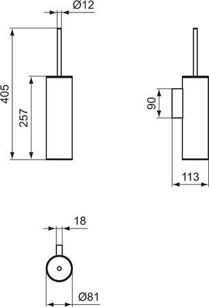 Набір щіток для унітазу Ideal Standard N1396AA Connect