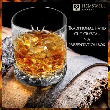 Склянка для віскі Glenrigg 310 мл – Tumbler з кришталю без свинцю з важким дном та подарунковою коробкою – ідеально для скотчу, бурбону та односолодового віскі