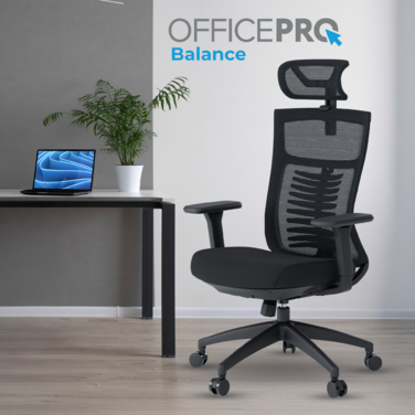 Крісло офісне OfficePro Balance OC550-B-B-B