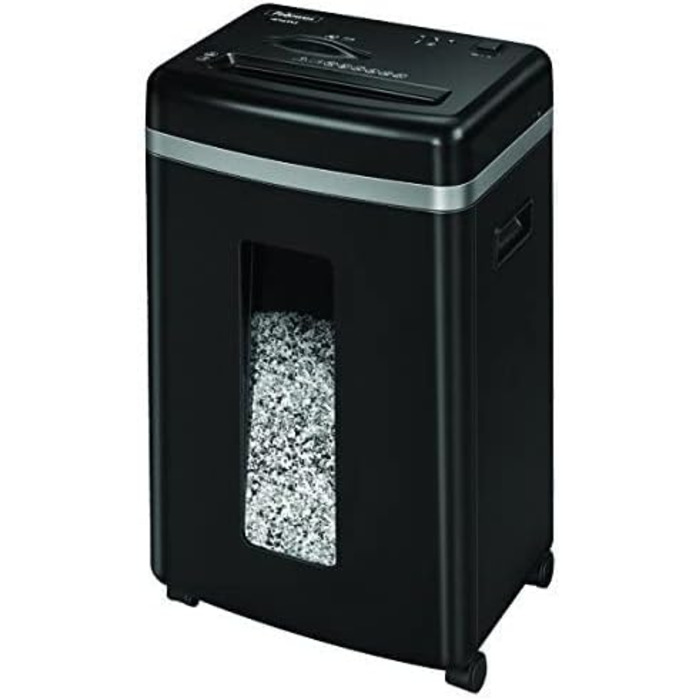 Fellowes Aktenvernichter High Security 9 Blatt: Шредер Fellowes High Security 9, для офісу та дому, Powershred 450M, 19л кошик, тихий, 2000+ частинок/A4, знищення CD