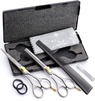 Набір перукарських ножиць Haryali London - 6-дюймові ножиці для волосся та ножиці для підстригання (рожеві)