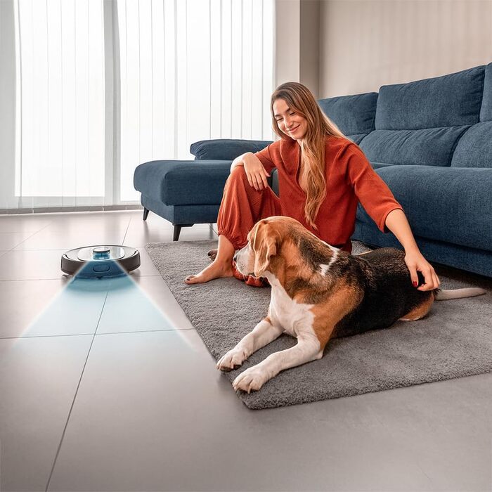 Робот-пилосос Cecotec Conga 9590 Spin Revolution Ultra Power з автопорожненням, 10000 Па, лазерна навігація, 240 хв, моп, силіконова щітка, для дому та тварин, керування через додаток