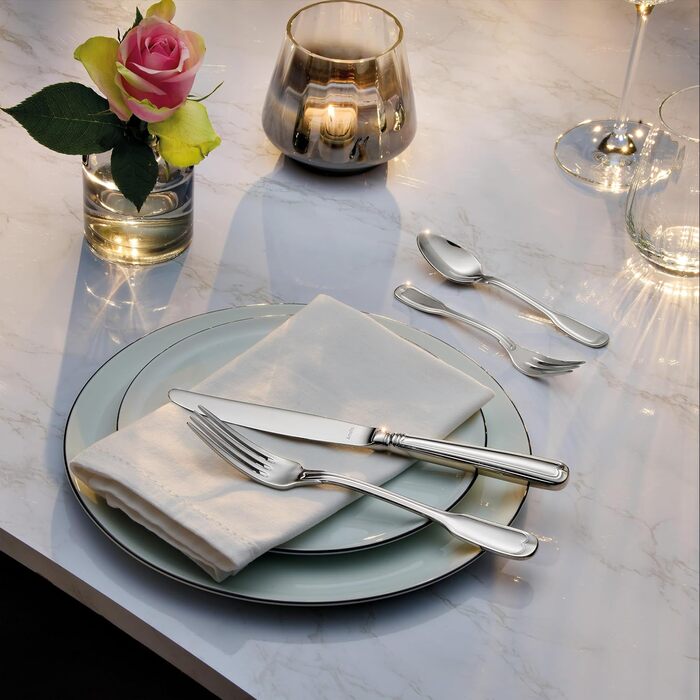 Дитячий столовий набір Paul Wirths Kinderbesteck AUGSBURGER FADEN (4 шт.) - ложка, виделка, ніж | Можна мити в посудомийній машині