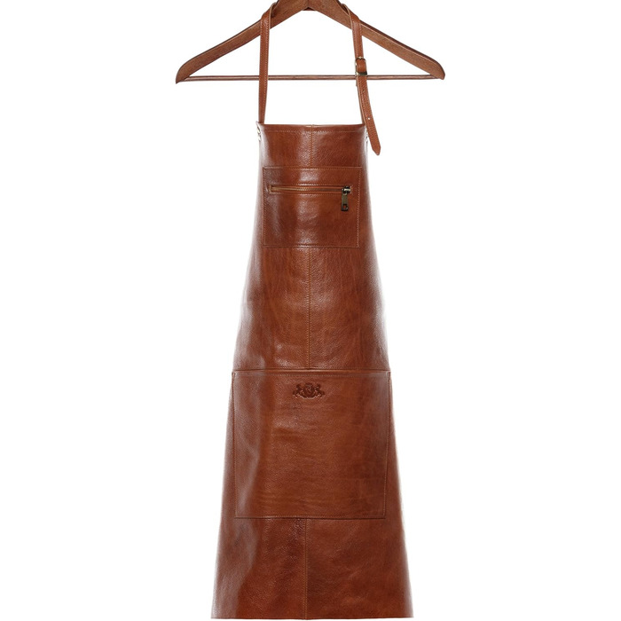 Шкіряний фартух великого розміру SID & VAIN - ручної роботи, світло-коричневий, для грилю, приготування їжі, офіціантів, чоловічий та жіночий