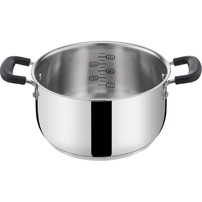 Каструля Lagostina Praktischer з 2 ручками для індукції, сіра, 20 см, сталь 18/10