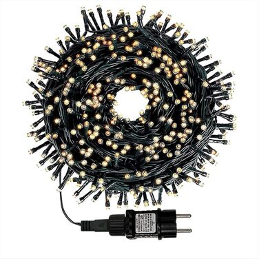 LED-гірлянда HoldOneLight 1000 LED, 20м, тепле біле світло, для декору інтер'єру, екстер'єру, саду, ялинки