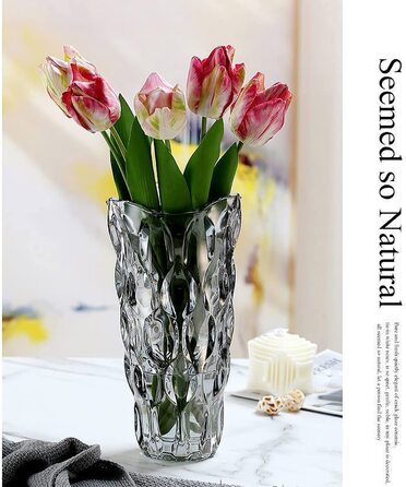 Скляна ваза для квітів Hey_you сіра