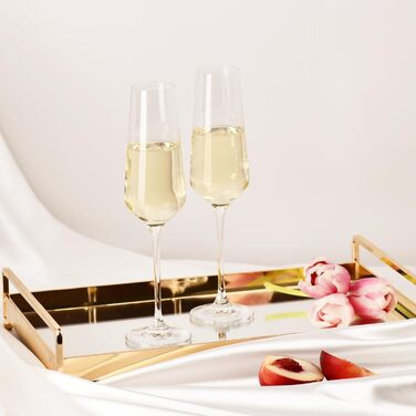 Кроснo Champagnerflötengläser: 4 кришталеві келихи для шампанського, 180 мл, колекція Avantgarde, для шампанського, просекко, сект, миється в посудомийній машині