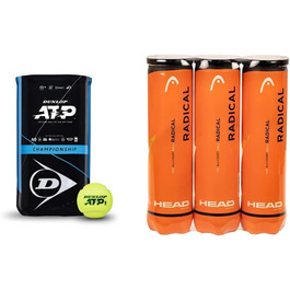 Тенісний м'яч Dunlop ATP Championship для ґрунту, корту з твердим покриттям і трави (2x4 Bi-Pack) Універсальний набір з тенісним м'ячем (3 x 4 шт. и)