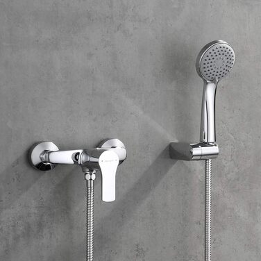 Набір змішувача для ванни Ibergrif Star з душовим набором, хром (душова арматура)