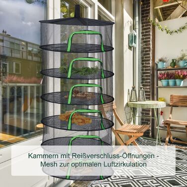 Relaxdays Складана сітка для сушіння білизни (зелена)