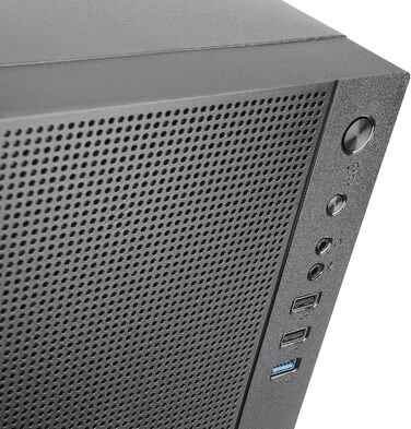 Корпус Micro ATX, передня сітка, USB 3.0, чорний, 6