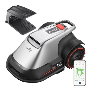 Робот-газонокосилка Eufy E15 без дроту, для саду до 800 м², TrueVision, Smart-навігація, уникнення перешкод, керування через додаток