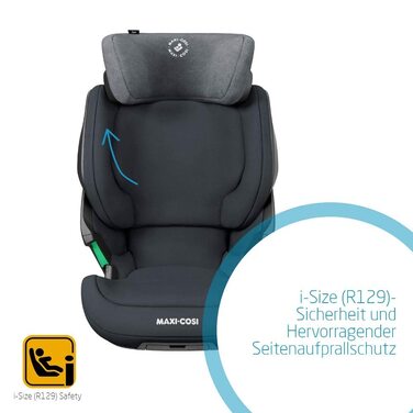 Автокрісло Maxi-Cosi Kore i-Size, 3,5-12 років, 100-150 см, автокрісло ISOFIX, регульована висота/ширина, система бічного захисту плюс, швидке та легке кріплення, (справжній графіт)