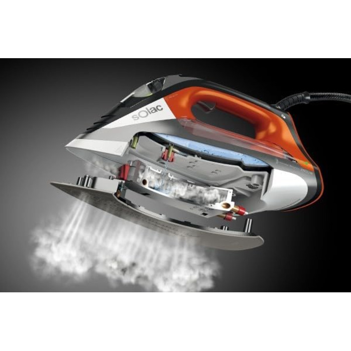 Праска з пароутворенням Solac CVG9511 - праска з керамічним покриттям, 2800 Вт, чорний, помаранчевий, білий