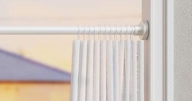 Штанга для душу без свердління, 85-270 см, чорна, Ø32 мм – для ванної, балкону, шафи