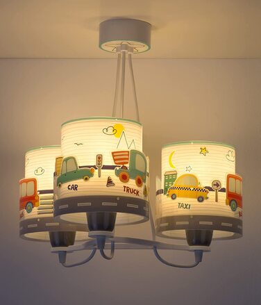Дитяча лампа Dalber, Підвісний Світильник, підвісний світильник, 3 лампи, дитячі автомобілі та літаки для подорожей, різнокольорові