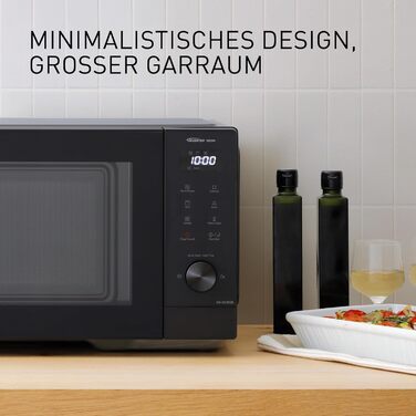 Мікрохвильова піч Panasonic NN-GD35HBGTG з грилем та функцією пару (23 л, 1000 Вт, чорна) - Комбінована мікрохвильова піч з піца-панеллю