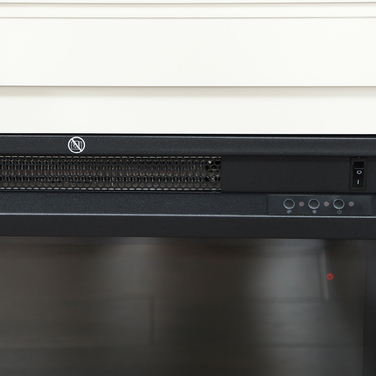 Електричний камін HOMCOM з реалістичним ефектом полум'я, 12 кольорів, 5 рівнів яскравості, пульт дистанційного керування, таймер, чорний