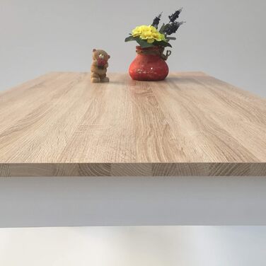 Обідній стіл Sonoma Дуб світлий сагерау білий, масив дерева, 110x70 см