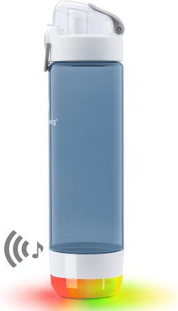 Розумна пляшка для води HANDYSPRING з нагадуванням про питну воду, світло та звук, трекер споживання води, акумуляторний, тритановий пластик із носиком, подарунки для жінок, чоловіків, мами (сірий)
