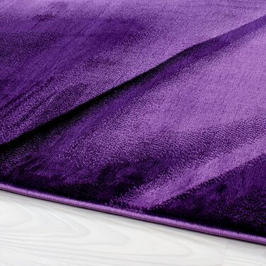 Домашній килим з коротким ворсом Абстрактний дизайн вітальня висота ворсу 12 мм висока обробка м'який прямокутний бігун фіолетовий, Розмір 120x170 см 120x170 см фіолетовий
