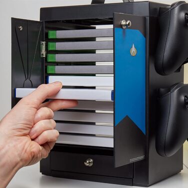 Органайзер для ігрових аксесуарів Star Trek Blue від Numskull: підставка для контролера та навушників (PS5, Xbox Series X/S, Nintendo Switch)