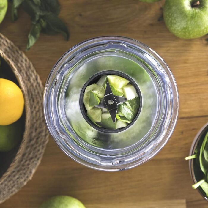 Блендер Cecotec Power Titanium 300 EasyGo: портативний, 350W, подрібнює лід, 4 леза з титановим покриттям, 2 пляшки, 2 кришки