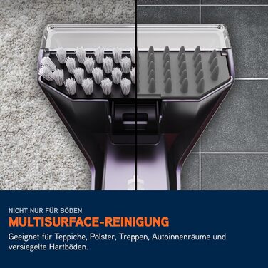 Vax SpotWash Duo: Портативний відпарювач для килимів та м'яких меблів з насадкою для тварин, аксесуари для щоденного прибирання, для різних поверхонь, з розчином для чищення (Spotwash EU)