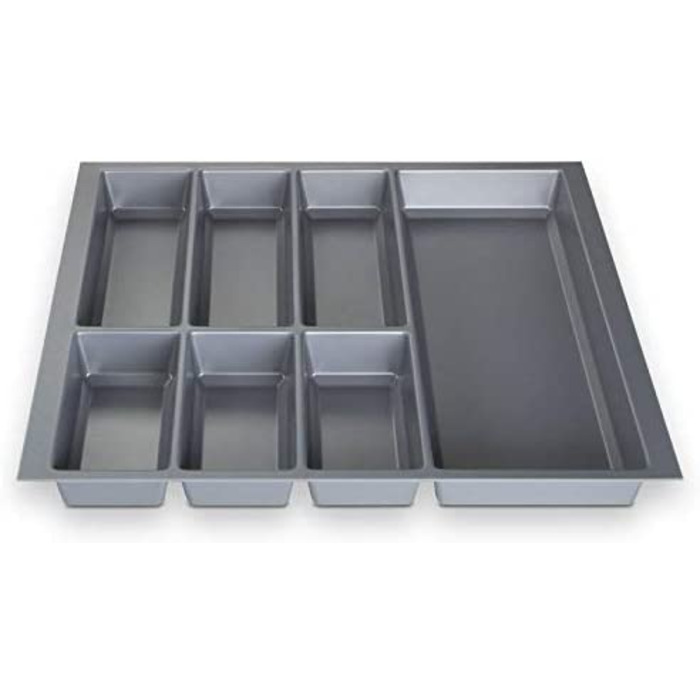 Універсальна вставка для столових приладів сріблясто-сірий ящик для столових приладів для висувних ящиків 60 (473,5 x 526 мм)