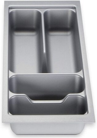 Універсальна вставка для столових приладів Коробка для столових приладів сріблясто-сірого кольору для висувного ящика 60 (473,5 x 526 мм) (ORGA-BOX I)
