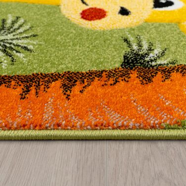 Домашній килим Paco Дитяча кімната Дитячий килимок для хлопчика Дівчинка Ігровий килимок Тваринний мотив Джунглі Пальми Візерунок Зелений Сірий Жовтий, Розмір 80x150 см (120 см Круглий)