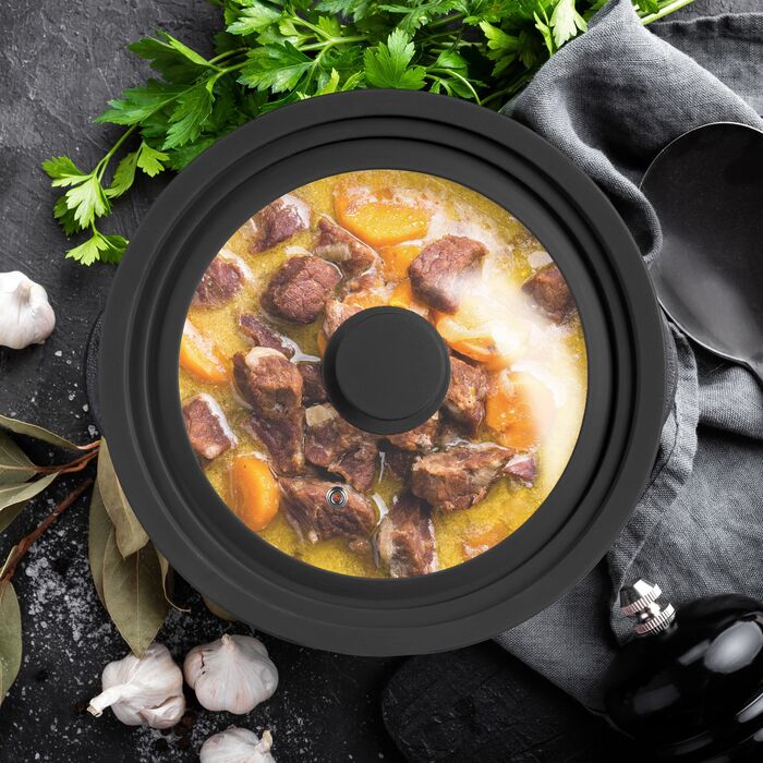 Кришка для каструлі Relaxdays 26-30 см з силіконовим краєм