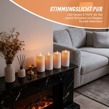 Набір з 4 LED-свічок Relaxdays