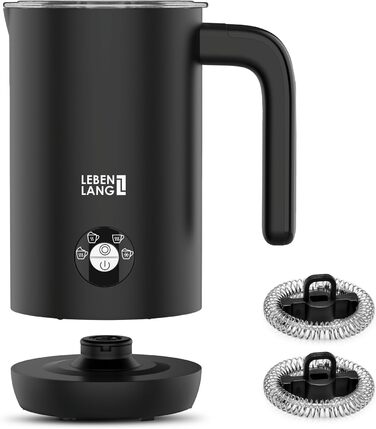 Електричний піноутворювач для молока LEBENLANG - 4 режими, 240 мл, без BPA, з насадкою для збивання