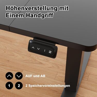 Регульований стіл JUMMICO Standing Desk: електричний, з пам'яттю, білий (160 x 70 см)