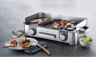 Електрогриль WMF Lono Master Grill 50x28 см з двома зонами нагріву, нержавіюча сталь, для барбекю