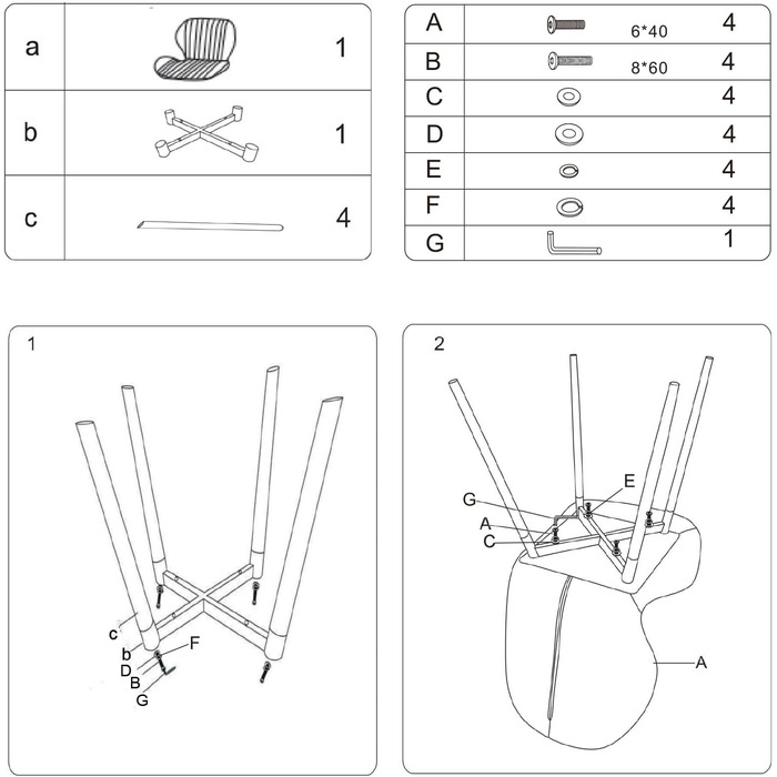 Набір з 2-х м'яких крісел для вітальні, кухні та їдальні CangLong, зелені, з масивними дерев'яними ніжками