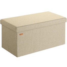 Складаний табурет бежевого кольору 76x38x38 см, МДФ