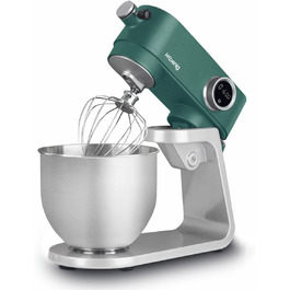 Кухонна машина H.Koenig KM124: професійна, 5 л, з нержавіючої сталі, 800 Вт, 8 швидкостей (зелена)