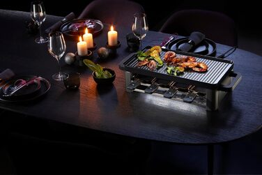 Електричний гриль-ракушетка WMF Master Raclette на 8 осіб, 1500 Вт, нержавіюча сталь матова