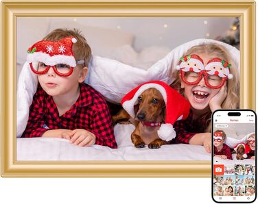 Frameo: Цифровий фоторамка 10.1 дюйма з Wi-Fi, сенсорним екраном IPS HD 1280*800 та 32GB пам'яті