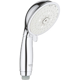 Ручний душ (водозберігаючий, 4 режими струменя, система проти вапняного нальоту, міцний), круглий, хромований, 27608001, 100 -