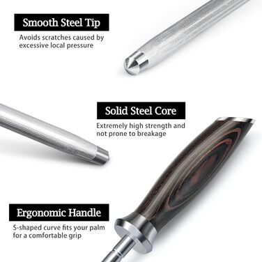 Набір кухонних ножів HOSHANHO: професійний шеф-ніж з нержавіючої сталі, 25 см, ергономічна ручка, подарункова коробка