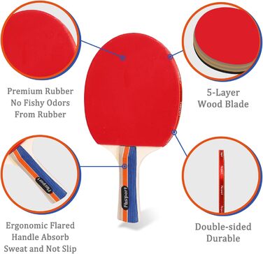 Професійний набір ракеток для настільного тенісу, включаючи сітку, м'ячі та сумку (60 символів)