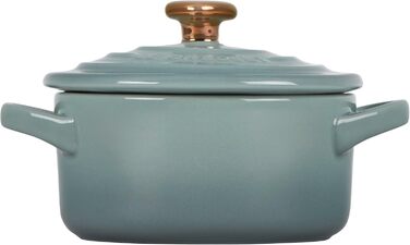 Міні-кокот Le Creuset, кераміка, 237 мл, з ручкою 'Морська сіль' з золотим серцем